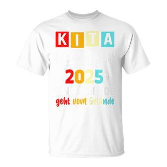 Kinder Kita Abgänger 2025 Schulkind Einschulung Schule Letzter Tag T-Shirt - Geschenkecke