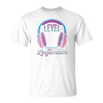 Kinder Level 8 Jahre Mädchen Geburtstag Gamer Girl Zockerin 2017 T-Shirt - Geschenkecke