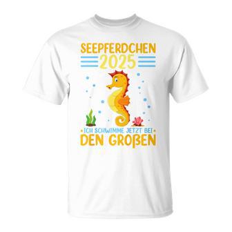 Kinder Seepferdchen 2025 Frühschwimmer Abzeichen T-Shirt - Geschenkecke