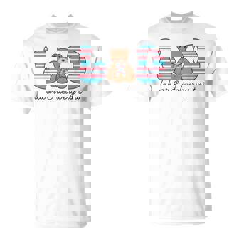 Labor And Delivery Unit Nursing L&D Bear Blanket Stripe T-Shirt - Seseable