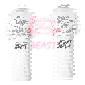 Lacrosse Mom Raised Her Beast Daughter Son T-Shirt | Mazezy
