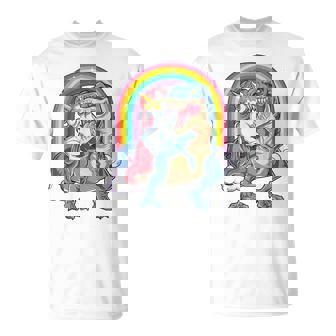 Licorne Avec Motif Dinosaure Pour Garçons Et Filles Arc-En-Ciel T-Shirt - Cadeauxyz