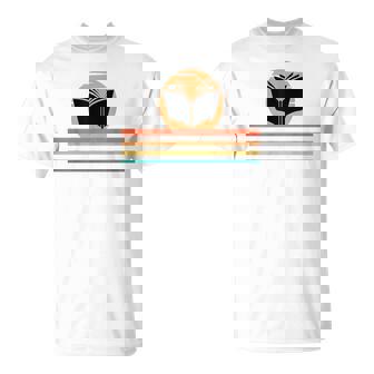 Livre Rétro Coucher De Soleil Pour Livre Nerd Bibliothèque Lectureintage T-Shirt - Cadeauxyz