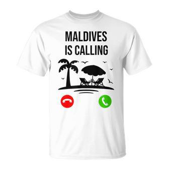 Maldives Calls Souvenir Holiday Travel Summer T-Shirt - Geschenkecke