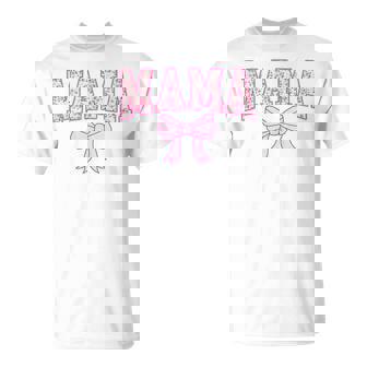 Mama Coquette Bow Retro Pink Aesthetic Mother's Day Mom Life T-Shirt - Monsterry