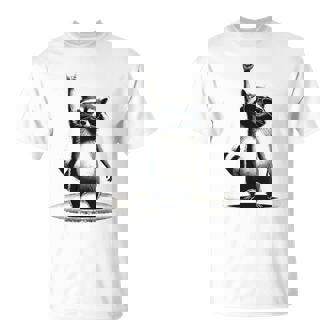 Mapache Retro Rock Música Regalo Hombres Niños Es Divertido Mapache Manga Larga Camiseta unisex - Regaloses