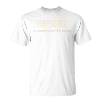 Marquez El Hombre El Mito La Leyenda Nombre Ropa Manga Larga Camiseta unisex - Regaloses
