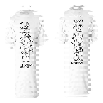 Moody Cow Pun Calf Play Of Words Farmers Camiseta unisex - Regaloses