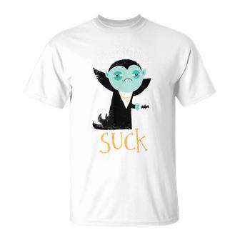 Mornings Suck Cute & Grumpy Morningampire Dm Gray T-Shirt - Geschenkecke