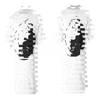 Motif Chat Yin Et Yang Symbole D'équilibre De Paix T-Shirt - Cadeauxyz