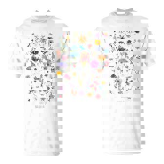 Nature Queen Flowers Floral Manga Larga Camiseta unisex - Regaloses
