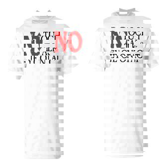 No Touch Talk Or Eye Contact t Shirt Service Animal Or Dog T-Shirt - Monsterry