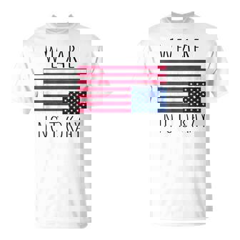 We Are Not Okay Vintage American Flag Usa Patriotic Slogan T-Shirt | Mazezy