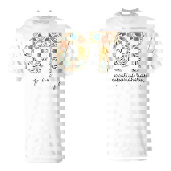 Occupational Therapy Vintage Flower Ot Ota Therapist T-Shirt - Monsterry