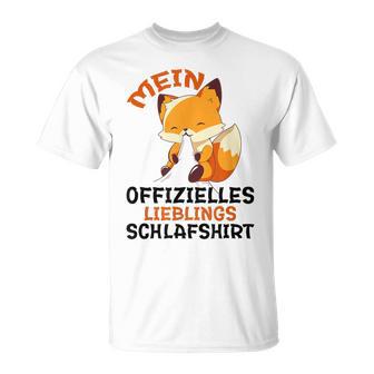 My Official Favourite Sleep Fox Pyjamas Fox T-Shirt - Geschenkecke