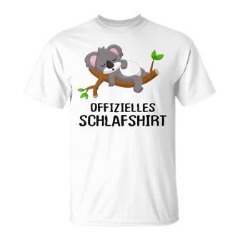 Official Sleep Pyjamas Nightdress Koala Gray T-Shirt - Geschenkecke