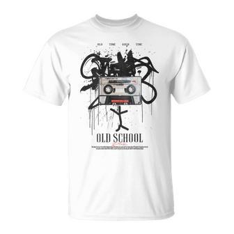 Old School Backprint Music Tapeintage Mixtape Cassette T-Shirt - Geschenkecke