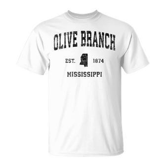 Olive Branch Mississippi MS Vintage Sports Prin Premium T-Shirt - Monsterry