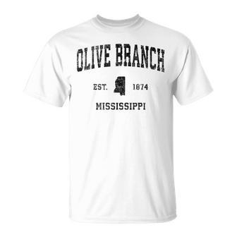 Olive Branch Mississippi MS Vintage Sports Prin Tank Top T-Shirt - Monsterry