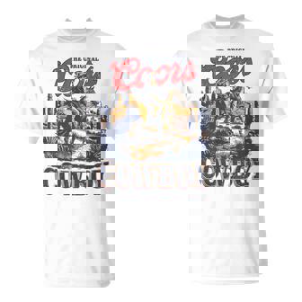 The Original Coor Cowboys Western Country Cowhide Riding T-Shirt - Thegiftio