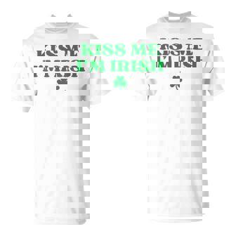 Original Kiss Me I'm Irish Shamrock St Patricks Day T-Shirt - Monsterry