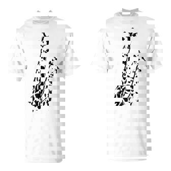 Paire De Girafe En Noir Et Blanc Pour Les Amateurs De Girafe T-Shirt - Cadeauxyz
