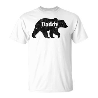 Papà Orso Festa Del Papàintage Distressed Cool Bear Dad Maglietta - Novitaregali
