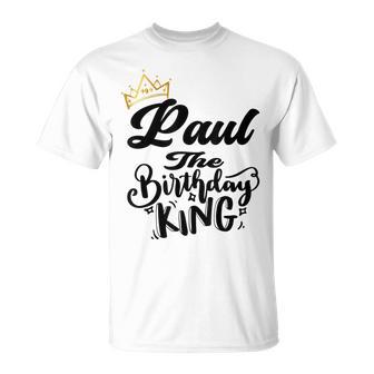 Paul The Birthday King Happy Birthday Boys Nager Gray T-Shirt - Geschenkecke