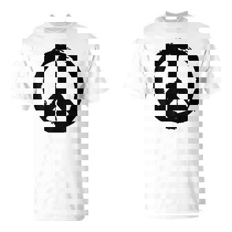 Peace Symbole De La Paix En Noir T-Shirt - Cadeauxyz