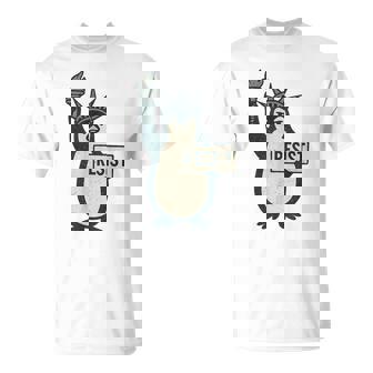Penguin Resist Penguins Protest Graphic Vintage T-Shirt | Seseable UK