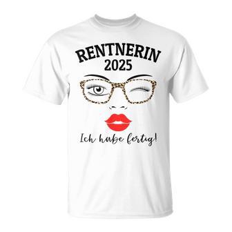 Pensioner 2025 Leopard Glasses For Woman In Retirement Have Ready T-Shirt - Geschenkecke