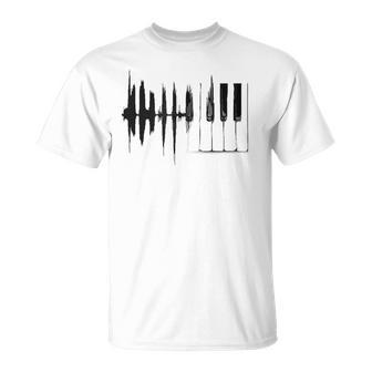 Piano Piano Keys Wings Gray T-Shirt - Geschenkecke