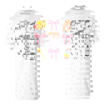 Pink Bow Cute Coquette Crawfish Clean Girl Aesthetic T-Shirt - Thegiftio