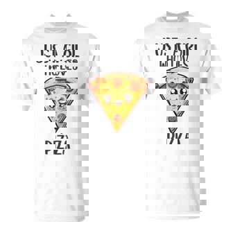 Pizza Lovers Just A Girl Who Loves Pizza T-Shirt - Monsterry