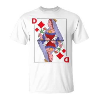 Playing Card Lady Queen Checked Card Costume Fancy Dress Groups T-Shirt - Geschenkecke