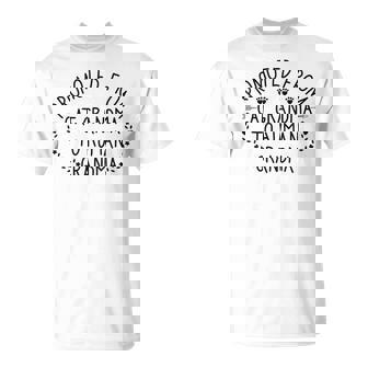 Promoted From Cat Grandma To Human Grandma Cute Letter Shirt T-Shirt - Monsterry
