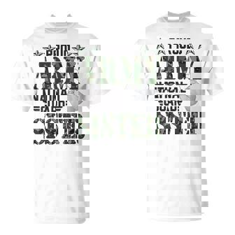 Proud Army National Guard Sister Military Family Veteran T-Shirt - Monsterry