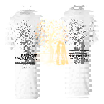 Pumpkin Carver & Wedding Cake For Bride & Groom T-Shirt - Monsterry