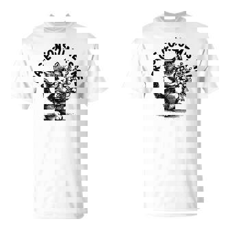 Rage Consumes Me Cute Cat Kitten Flower T-Shirt - Seseable