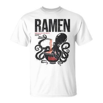 Ramen Anime Manga Kawaii Otaku Fashion Backprint Streetwear Gray T-Shirt - Geschenkecke