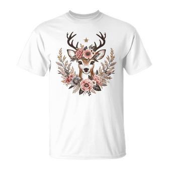 Reh Damen Reh Kostüm Kinder Carnival Reindeer T-Shirt - Geschenkecke