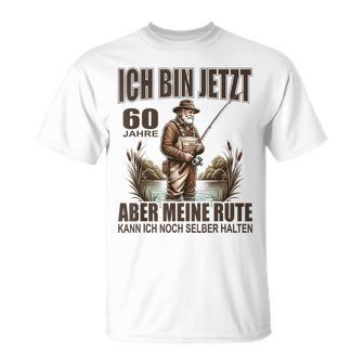 Rentner Anglerspruch For 60Th Birthday Angler Silver T-Shirt - Geschenkecke