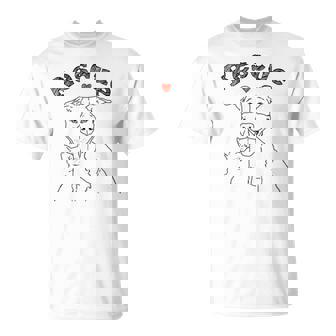 Rescue Dog And Cat Drawing Rescue Pet Pittie And Kitty T-Shirt - Monsterry