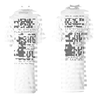 Rescue Save Love Animal Rescue Dog Cat Lovers T-Shirt - Monsterry