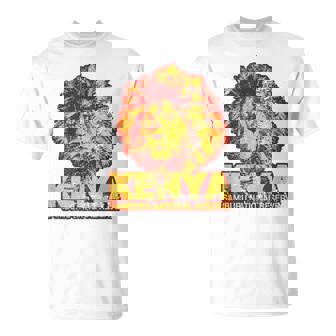 Retro African Safari Samburu Lion Reserve Kenya Africa T-Shirt - Monsterry