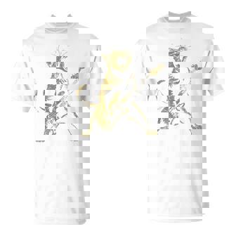 Retro Divertido Guitarra Gato Rock Gato Tocando La Guitarra Camiseta unisex - Regaloses