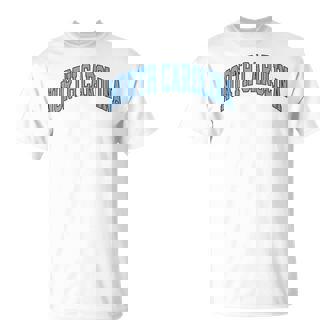 Retro North Carolina Souvenir Simple North Carolina Blue T-Shirt - Thegiftio