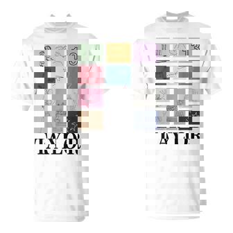 Retro Taylor Girls First Name Personalized Birthday Outfit T-Shirt | Mazezy