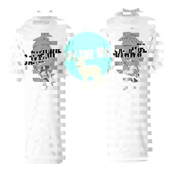 Save The Wolf Endangered Species Tee T-Shirt T-Shirt - Monsterry