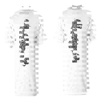 Seahorse Distressed Print Vintage Seahorse T-Shirt - Monsterry